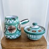 Robert Picault ceramic pots, sugar bowls and jugs