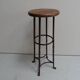 Table d'appoint ronde en métal industriel