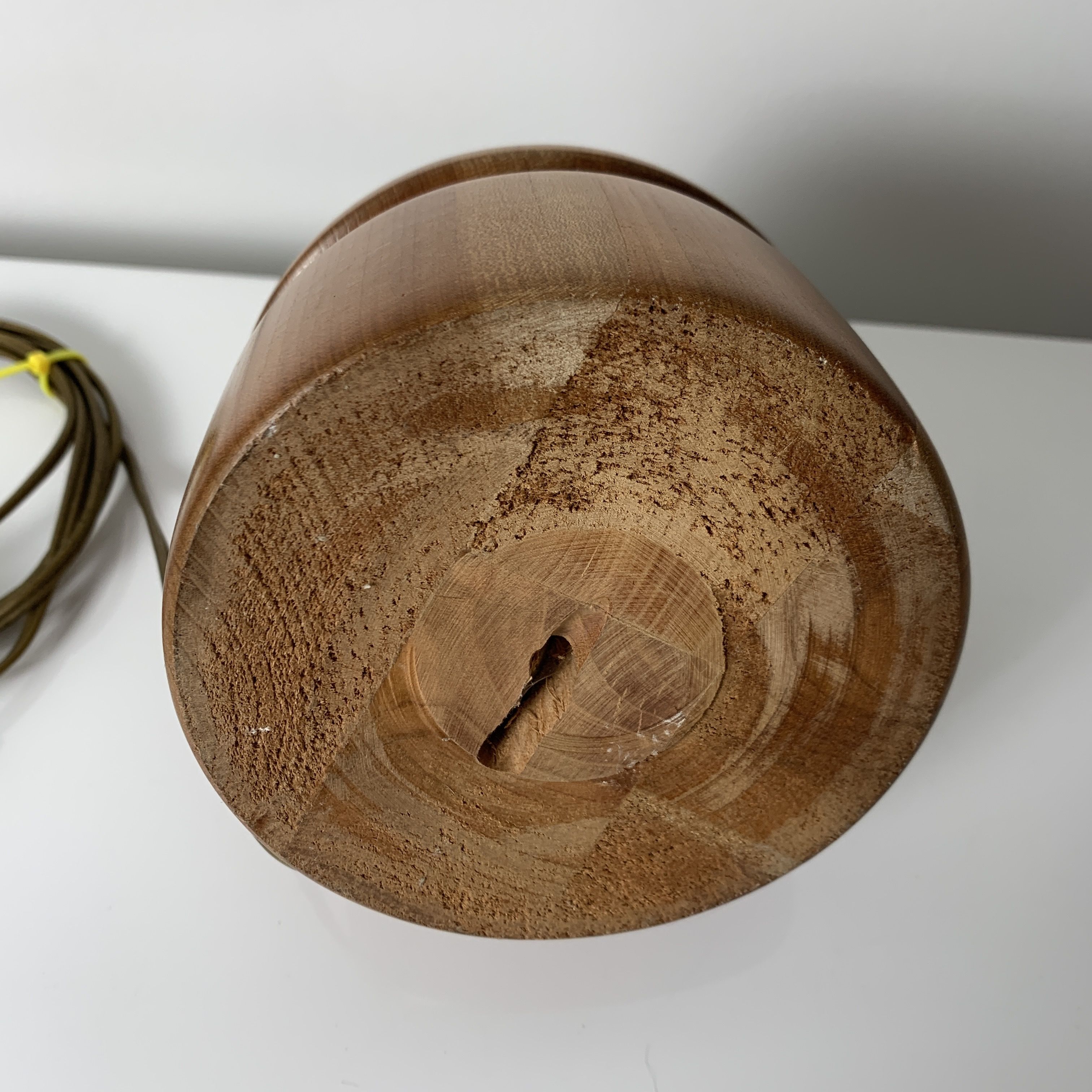 Vintage turned wooden lamp foot