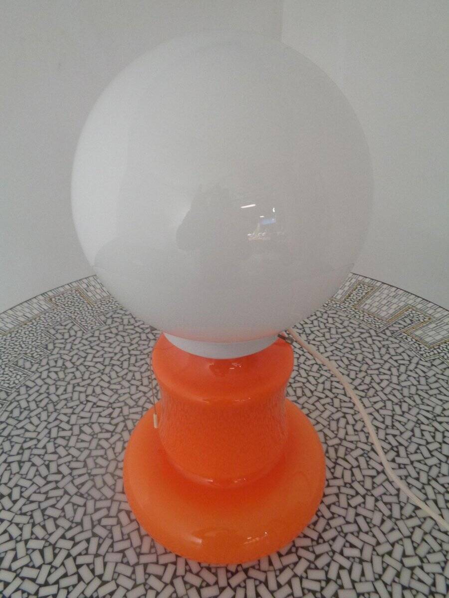 Italian glass standard lamp, 1970s