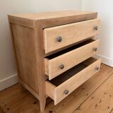 Vintage raw wood chest of drawers