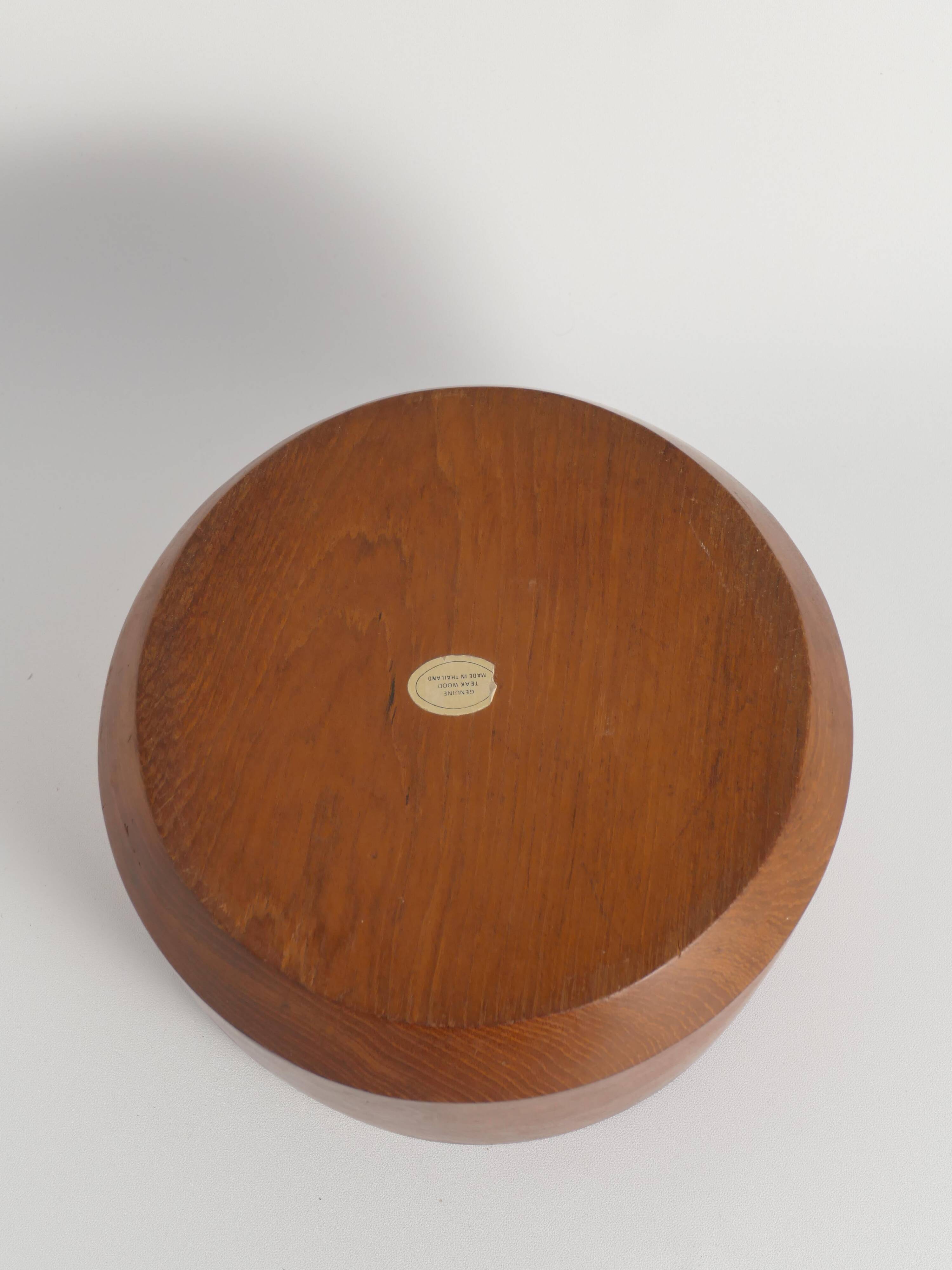 Mid-Century Modern Solid Teak Wood Bowl, Sweden