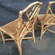Pair of rattan chairs Italian work