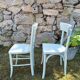 2 baumann bistro chairs, grey green