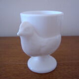 6 vintage white egg-cups