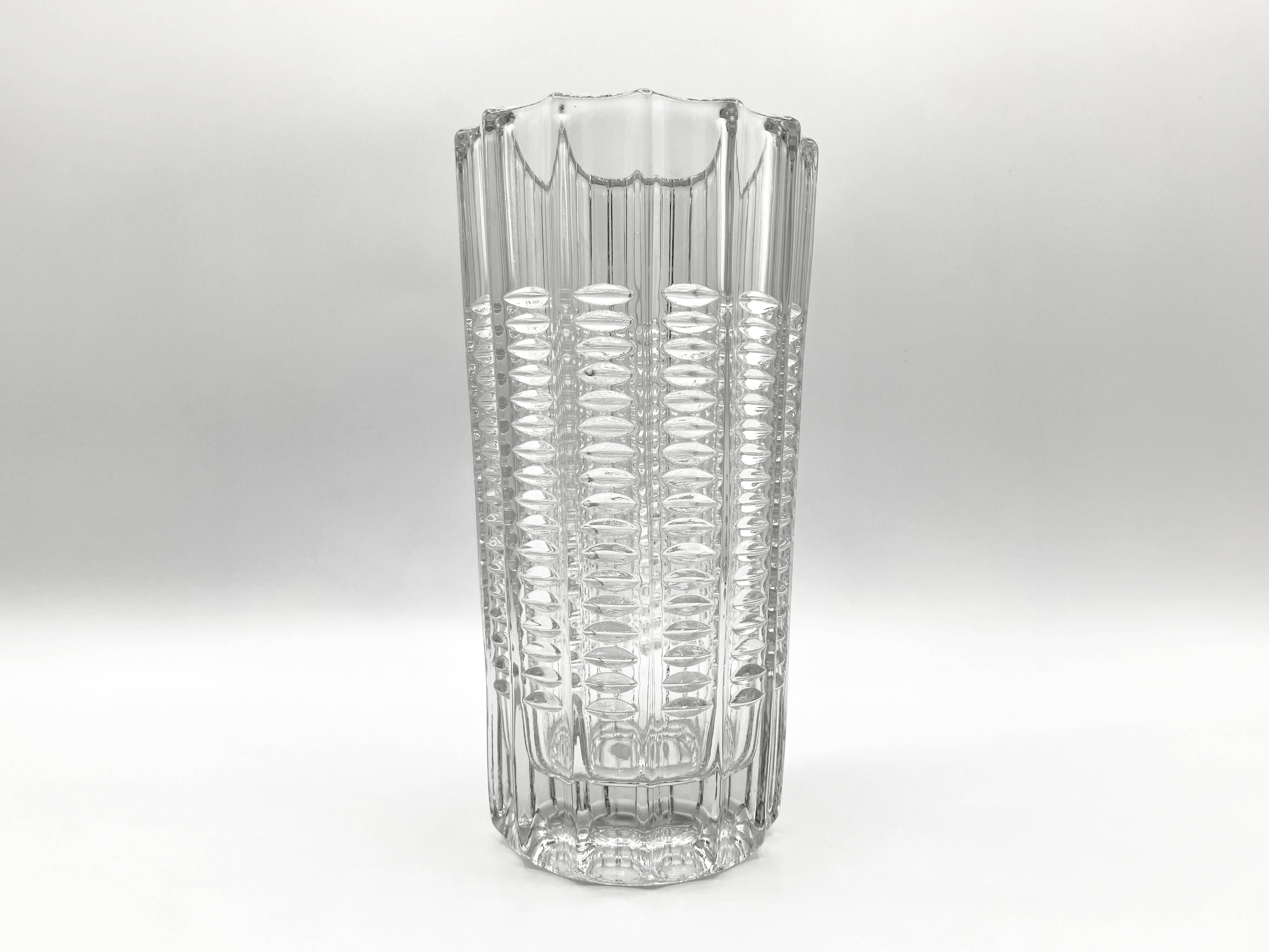 Sklo Union vase, Rudolfova Hut glassworks, Czechoslovakia 1963