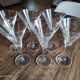 Set of 6 vintage white wine glasses in Light & Music crystal model Florian by Luigi Bormioli