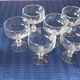 6 champagne or cocktail glasses in transparent glass in very good condition.