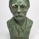Bust in patinated plaster of the composer Gabriel Fauré, signed, 19 cm