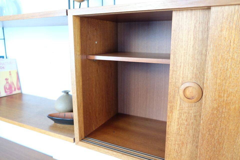 WHB shelf in teak, retro vintage style from the 60s-70s.