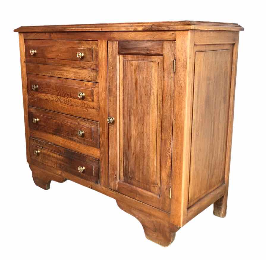 Commode tiroirs et placard années 50