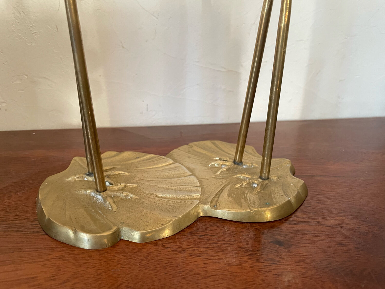 Pair brass birds 31 cm