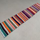 Old Turkish narrow Kilim Runner 262x51 cm shabby chic, vintage kelim