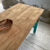 Vintage guinguette table 230 cm green