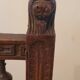Lot de 2 chaises bois massif tête de lion