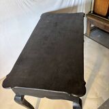 Antique black patinated desk – curved legs and chic country style