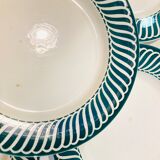 X6 green plates Jaquot digoin sarreguemines -vintage-retro-cuisine