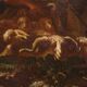 Peinture italienne antique du XVIIIe siècle, paysage avec scène pastorale