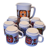Pitcher and 8 mobil cups
