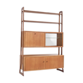 Meuble de rangement teck modulable, Swiss teak éditeur années 60