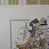 Illustrated map of the Auvergne Region of France Jacques Liozu