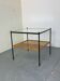 Table d'appoint ou table basse en rotin et verre de style danois moderniste du milieu du siècle