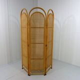 Rattan & wicker folding screen, 1980’s