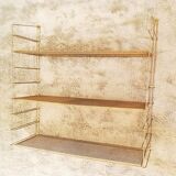 Brass gold metal wall shelf