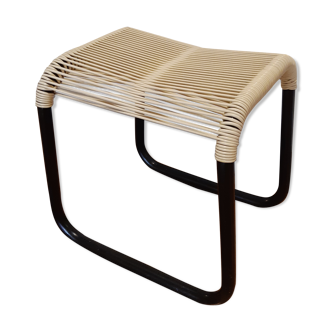 Vintage scoubidou metal tabouret