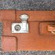 Leather suitcase