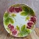 Antique majolica plate – raised strawberry decoration – gilding