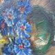 Bouquet painting on hardboard