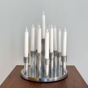Aluminium candle holders for 13 candles, 1970s.