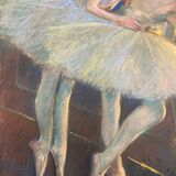 Pastel painting entitled "dance competition" by Charles Bernard 1933