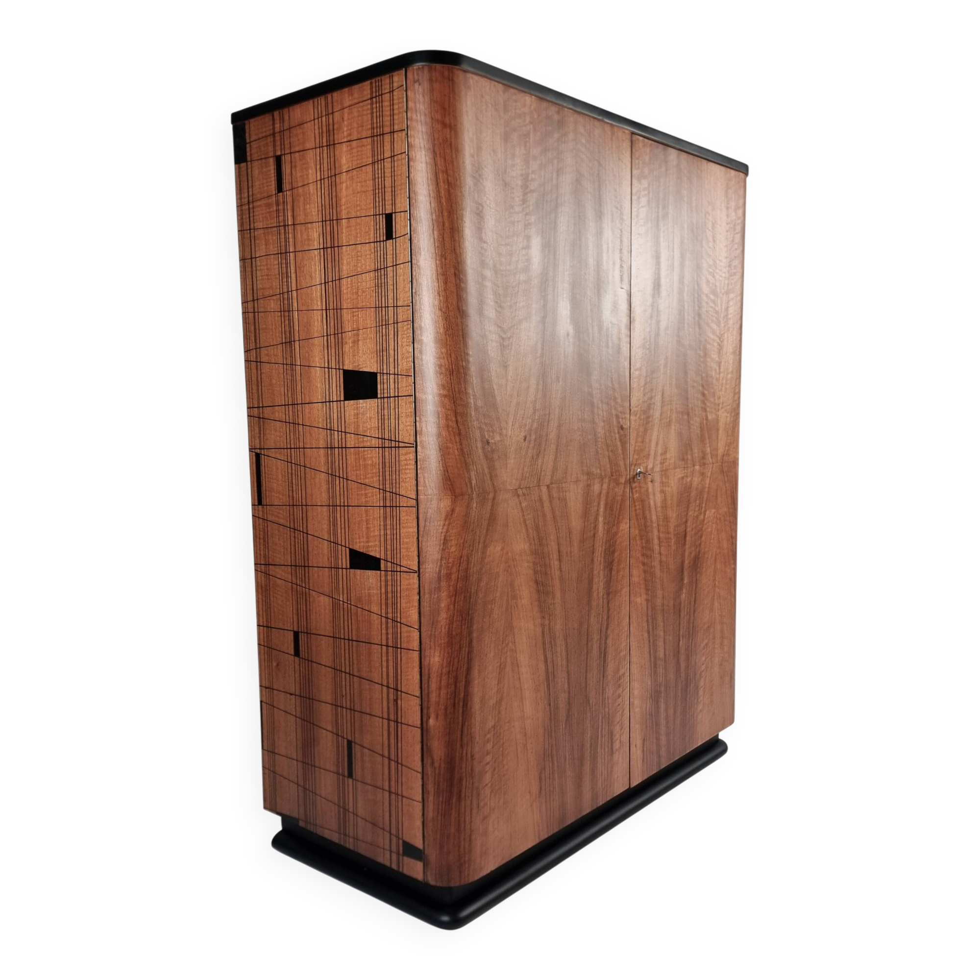 Vintage Walnut Wardrobe, 1960s