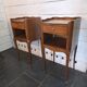 Pair of Louis XV style oak bedside tables