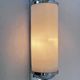 Large Bauhaus Wall Sconce in Chrome and Opaline Glass, 1930s – Czechoslovakia, Marked
