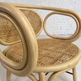 Fauteuil en rotin et cannage