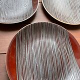 3 Dinner Plates 26 cm Yellow from Chrome - Limoges Porcelain