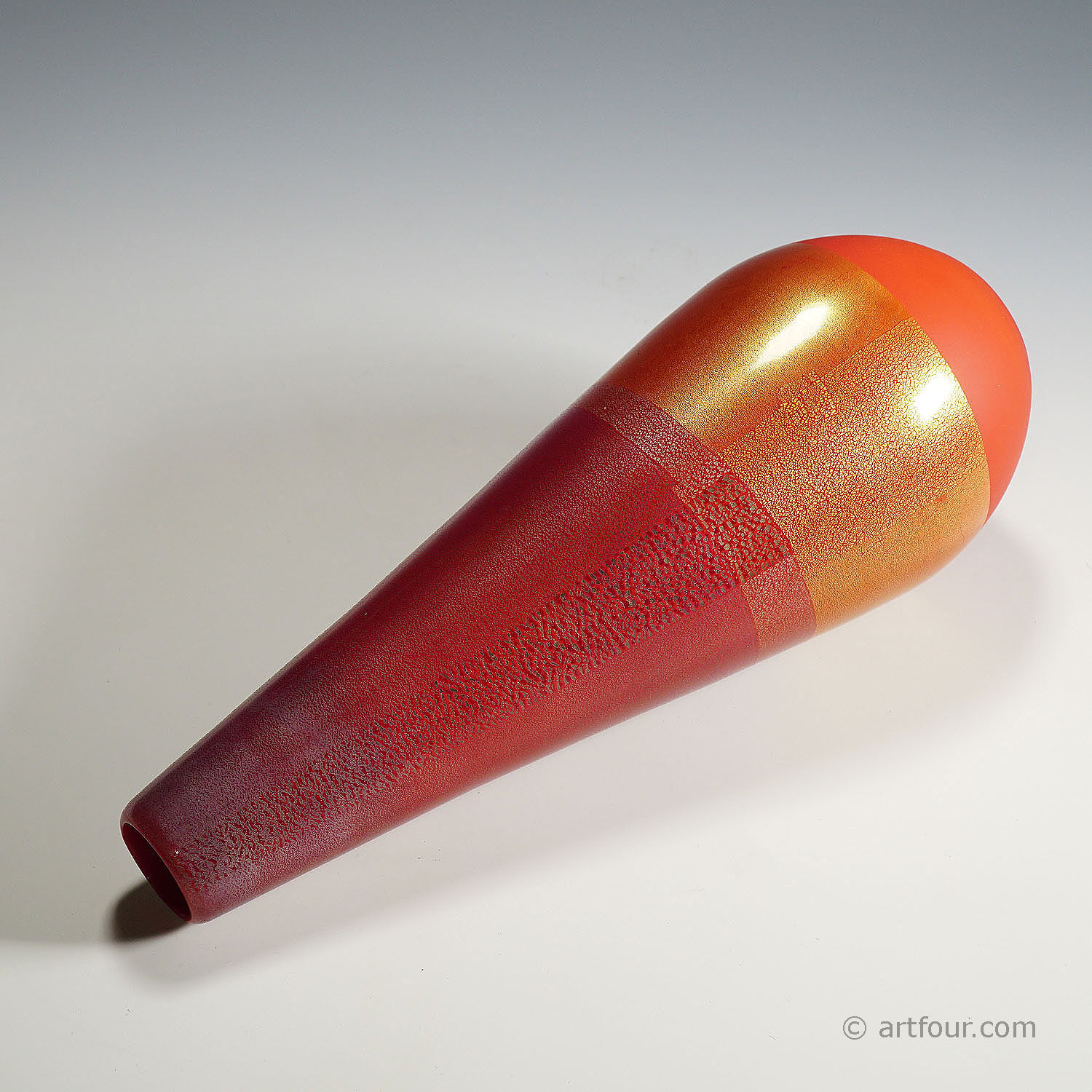 Venini art glass vase from the 'Quarzi' series, Murano 2004