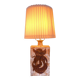 Danish Mid-Century Modern Pottery Table Lamp with Abstract Design 1975
