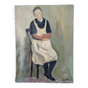 Tableau ancien acrylique