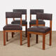 Ensemble de 4 chaises attribuées à Emiel Veranneman, 1960
