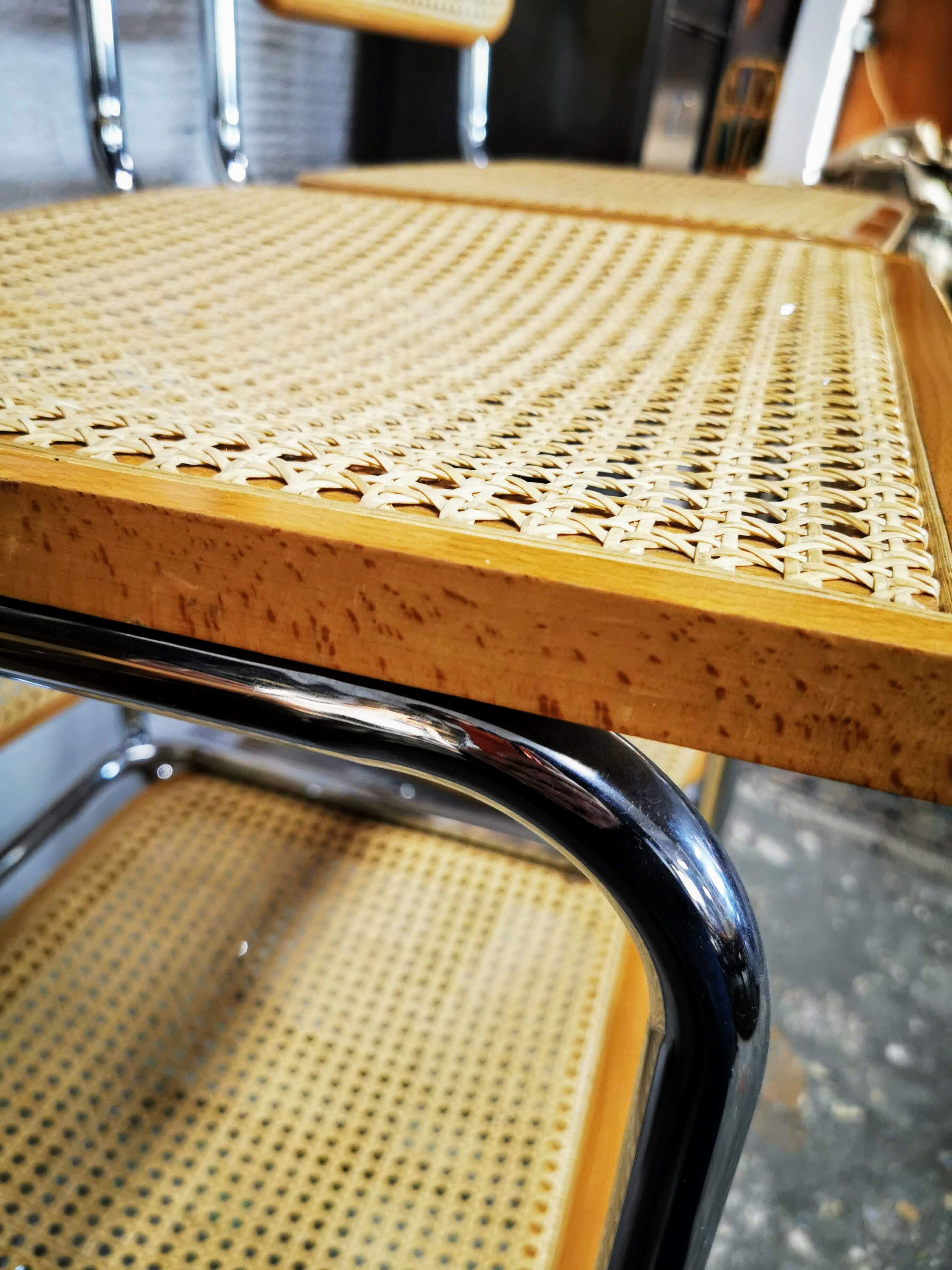 Lot of 4 Marcel Breuer B32 chairs