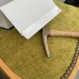 Fauteuil Art Déco en tissu vert