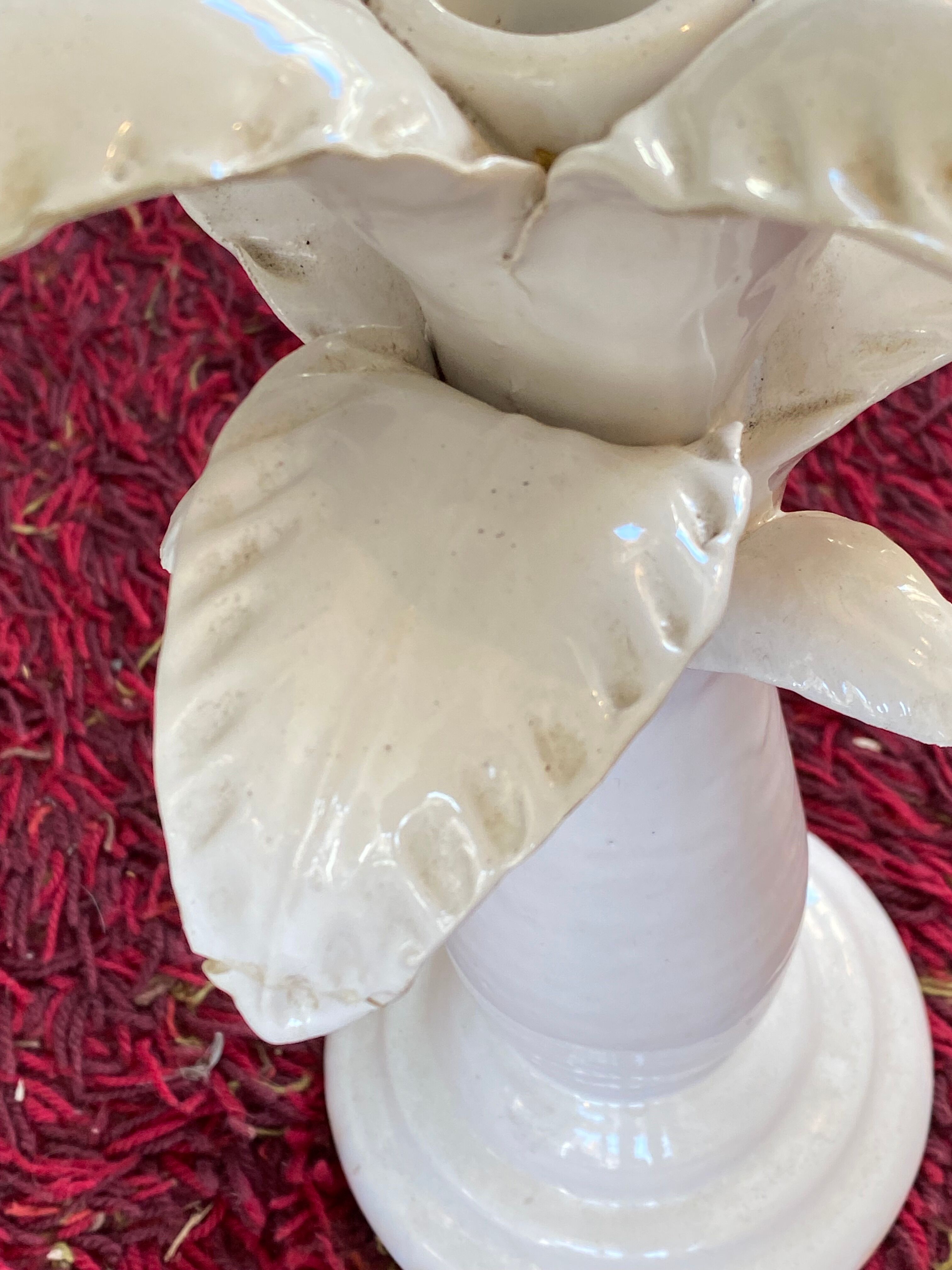 Pair of Jean Roger ceramic palm lamps