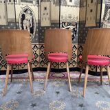 Suite of three chairs of baumann bistro "Mondor"