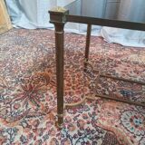 Table basse vintage en laiton et verre