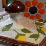 Ceramic wall pot flowers 1970