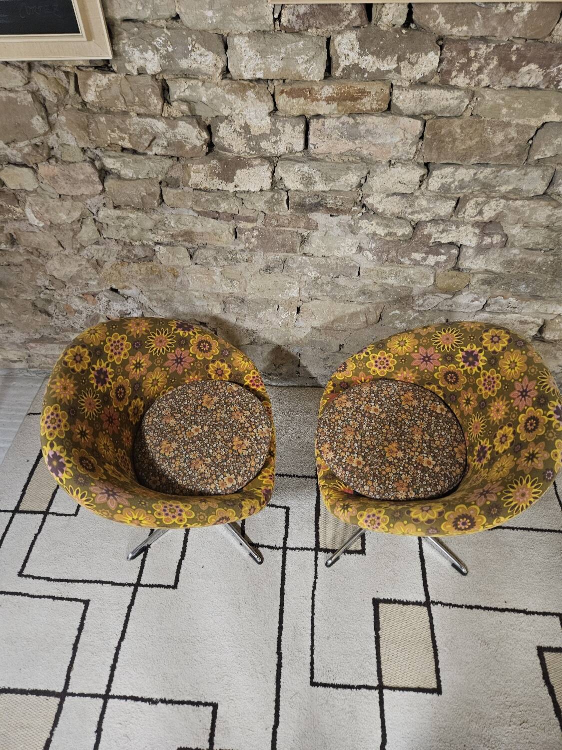 Pair of polystyrene cocktail shells 1970s